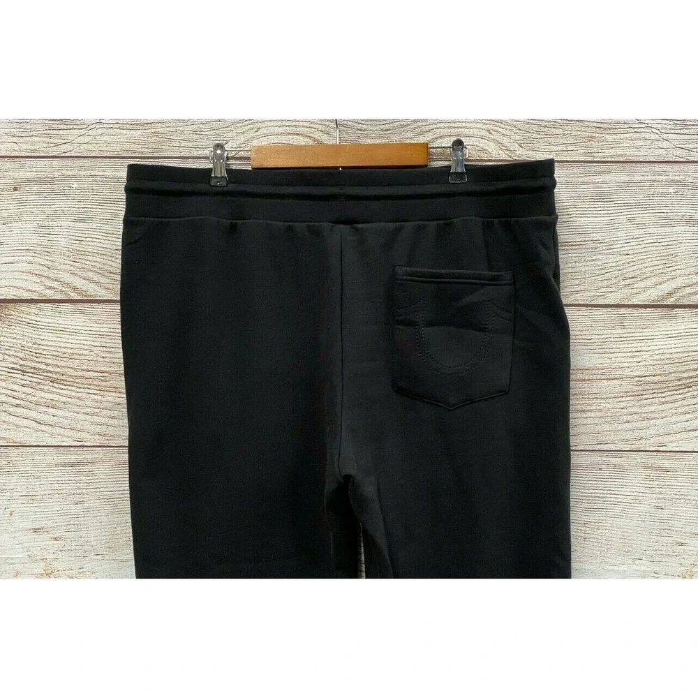 True Religion Jogger Pants Mens Size 3XL Black HS Fleece Jogger Pants New $119